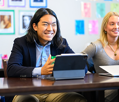 student smiling